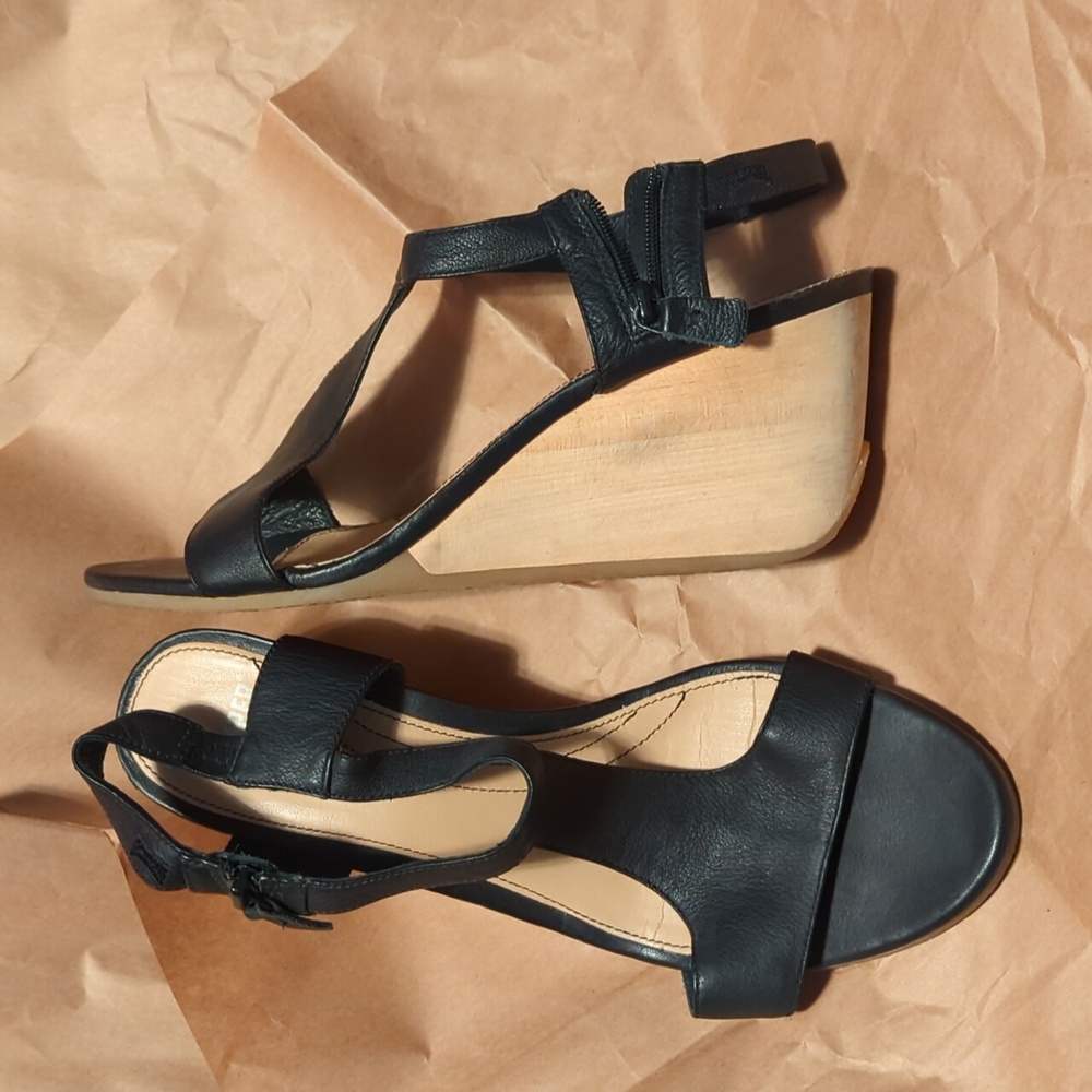 Camper Black Wedges size 9